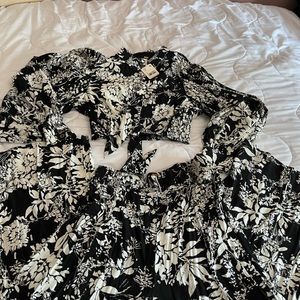 Set of 2 free people , wide legs bottoms and long sleeve top